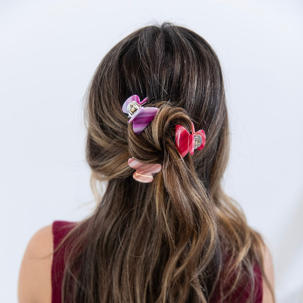 Mini Claw Clip Set - Neon Stripes {{variant_option_1}} {{variant_option_2}}