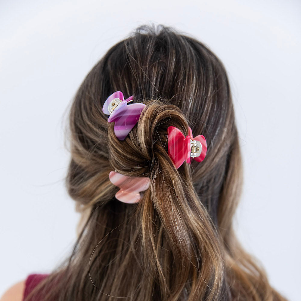 Mini Claw Clip Set - Neon Stripes {{variant_option_1}} {{variant_option_2}}