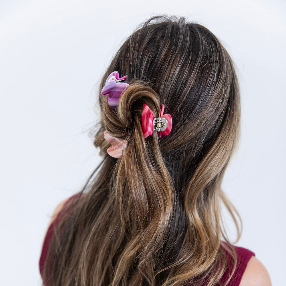 Mini Claw Clip Set - Neon Stripes {{variant_option_1}} {{variant_option_2}}