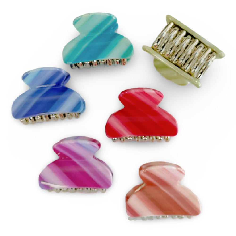 Mini Claw Clip Set - Neon Stripes {{variant_option_1}} {{variant_option_2}}
