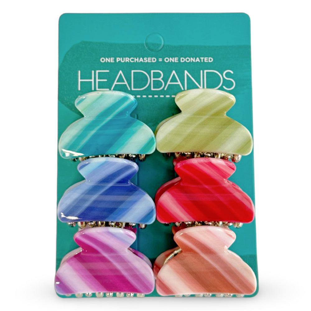 Mini Claw Clip Set - Neon Stripes {{variant_option_1}} {{variant_option_2}}