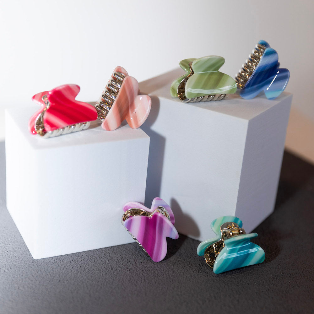 Mini Claw Clip Set - Neon Stripes {{variant_option_1}} {{variant_option_2}}