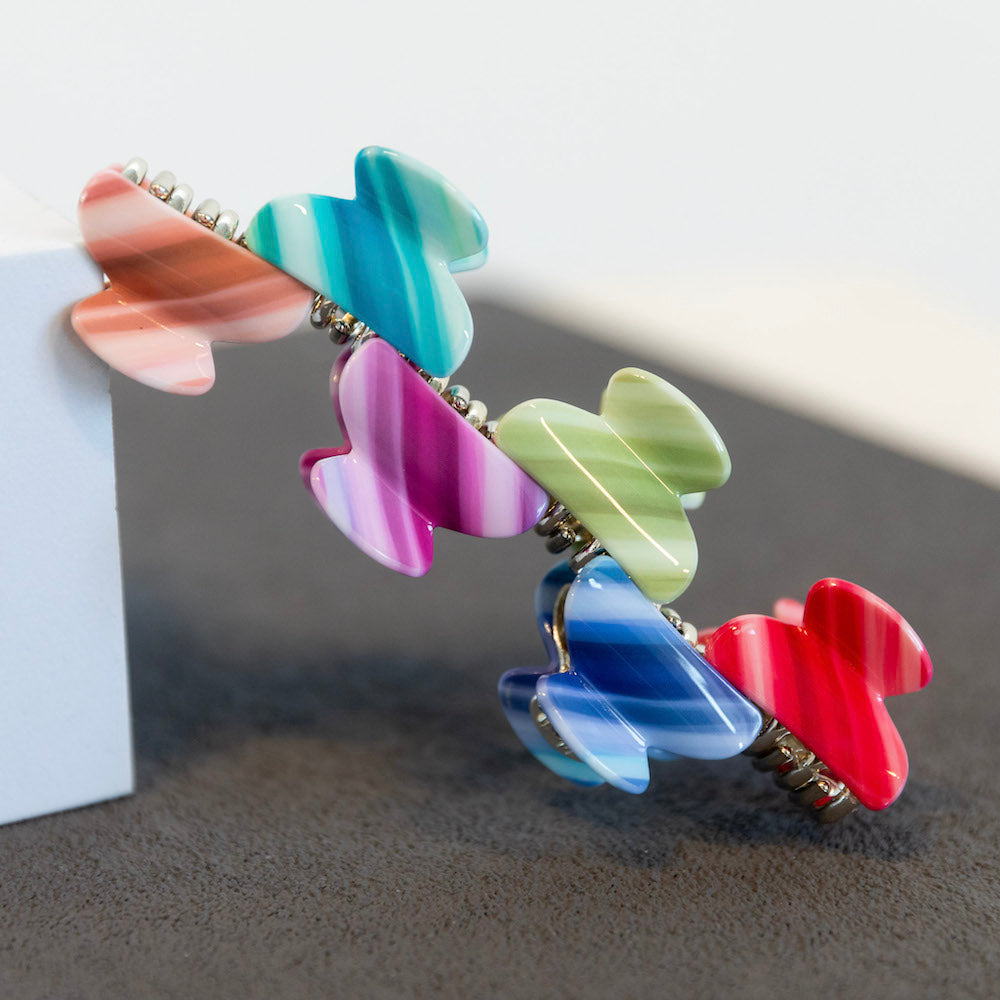 Mini Claw Clip Set - Neon Stripes {{variant_option_1}} {{variant_option_2}}