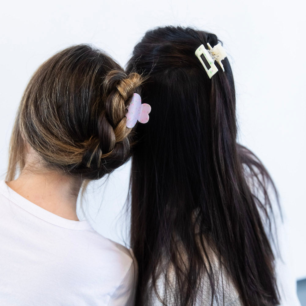 Medium Claw Clip Set - Flower + Heart {{variant_option_1}} {{variant_option_2}}