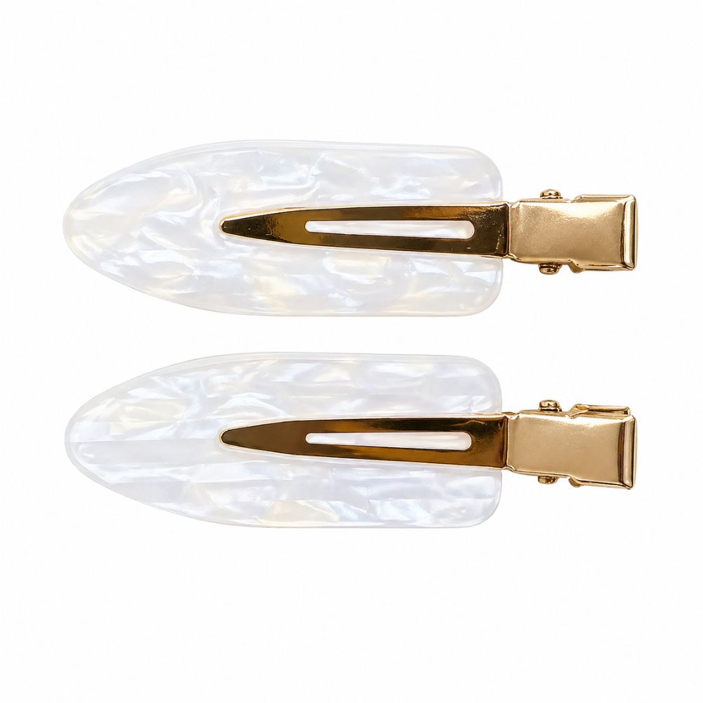 Creaseless Hair Clip Set of 2 - White