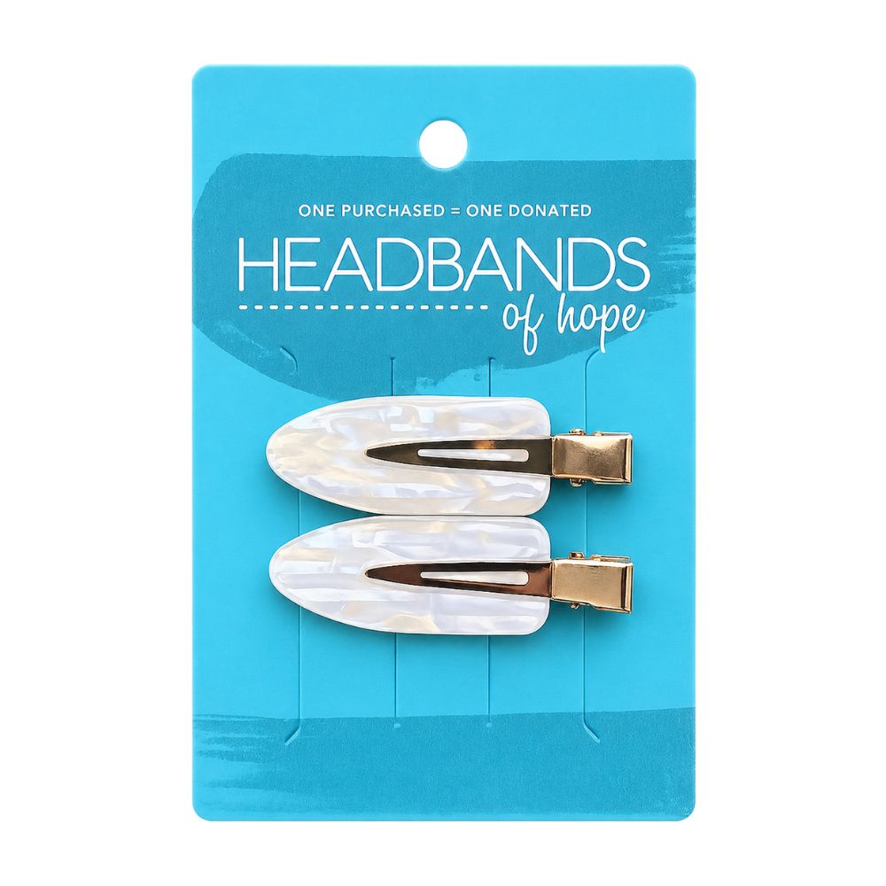 Creaseless Hair Clip Set of 2 - White
