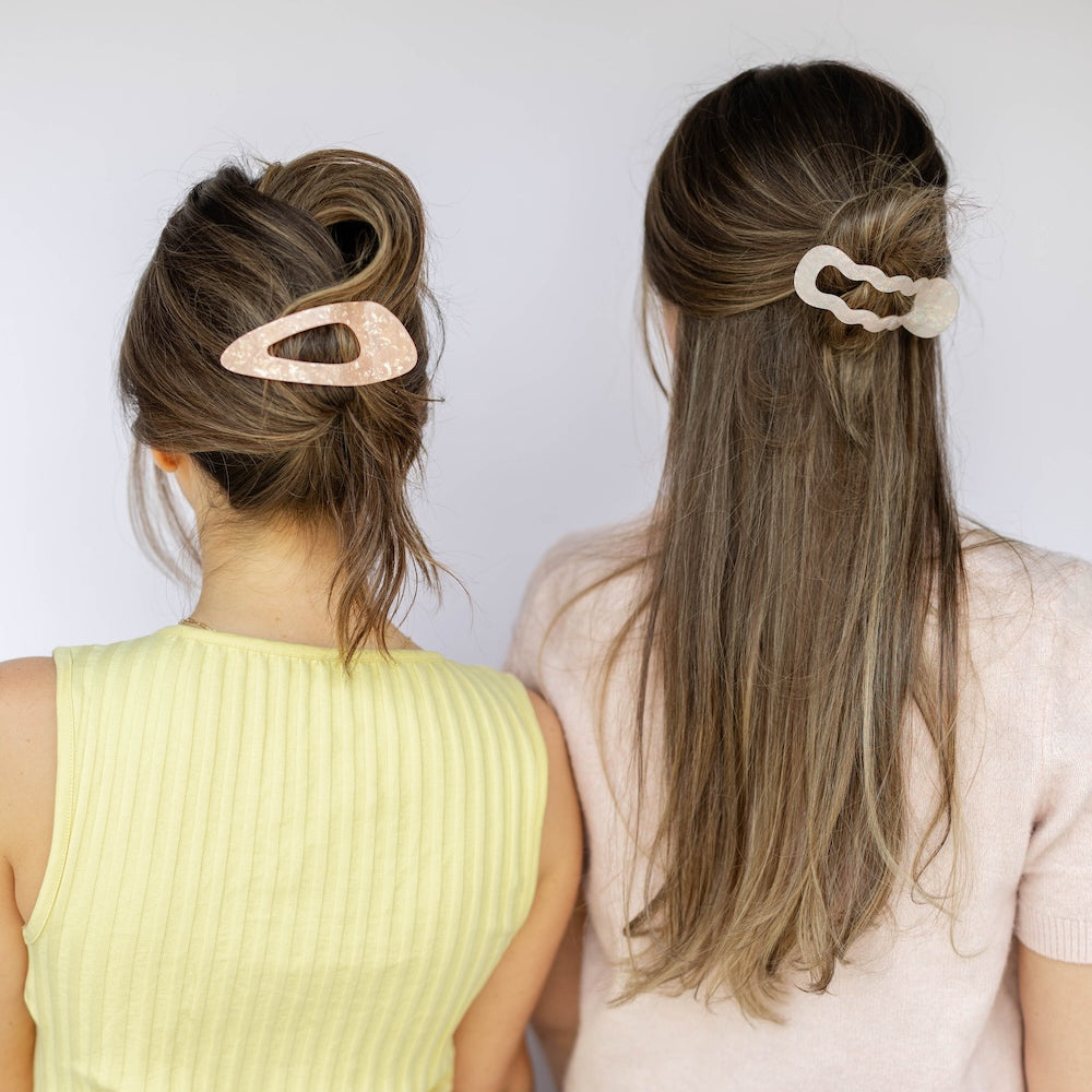 Abstract Hair Claw Clip - Pink + Orange
