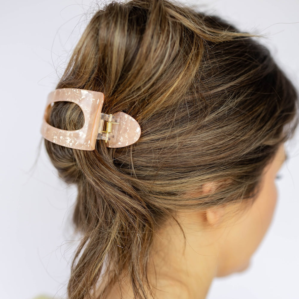 Abstract Hair Claw Clip - Pink + Orange