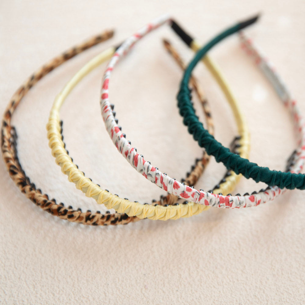 Thin Floral Headband - Red {{variant_option_1}} {{variant_option_2}}