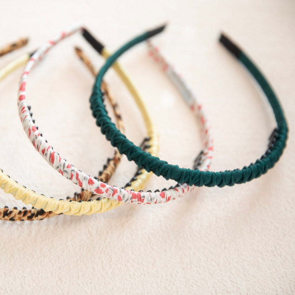 Thin Floral Headband - Red {{variant_option_1}} {{variant_option_2}}