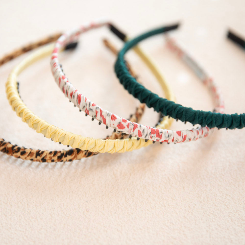 Thin Floral Headband - Red {{variant_option_1}} {{variant_option_2}}