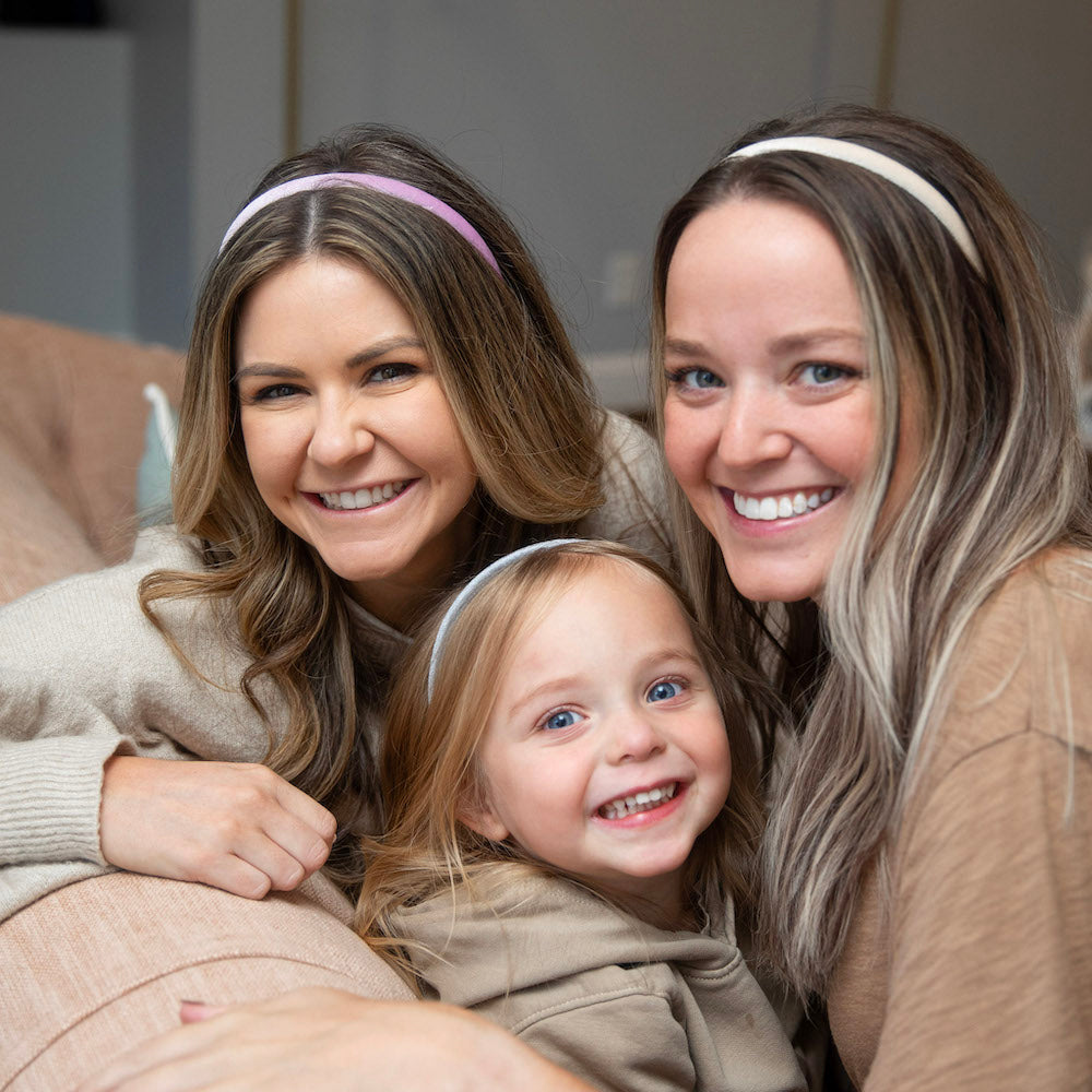 Classic Thin Padded Headband Set - Tan + Purple + Grey {{variant_option_1}} {{variant_option_2}}