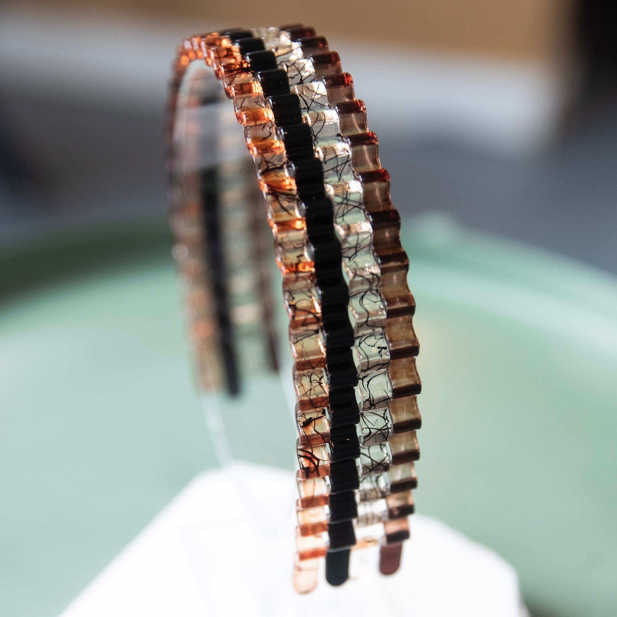 Thin Wavy Headband Set - Brown Shades {{variant_option_1}} {{variant_option_2}}