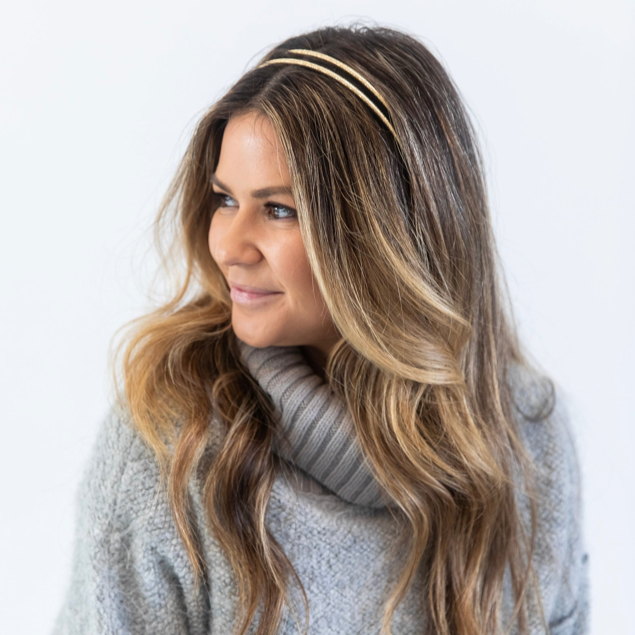 Thin Double Headband - Gold {{variant_option_1}} {{variant_option_2}}