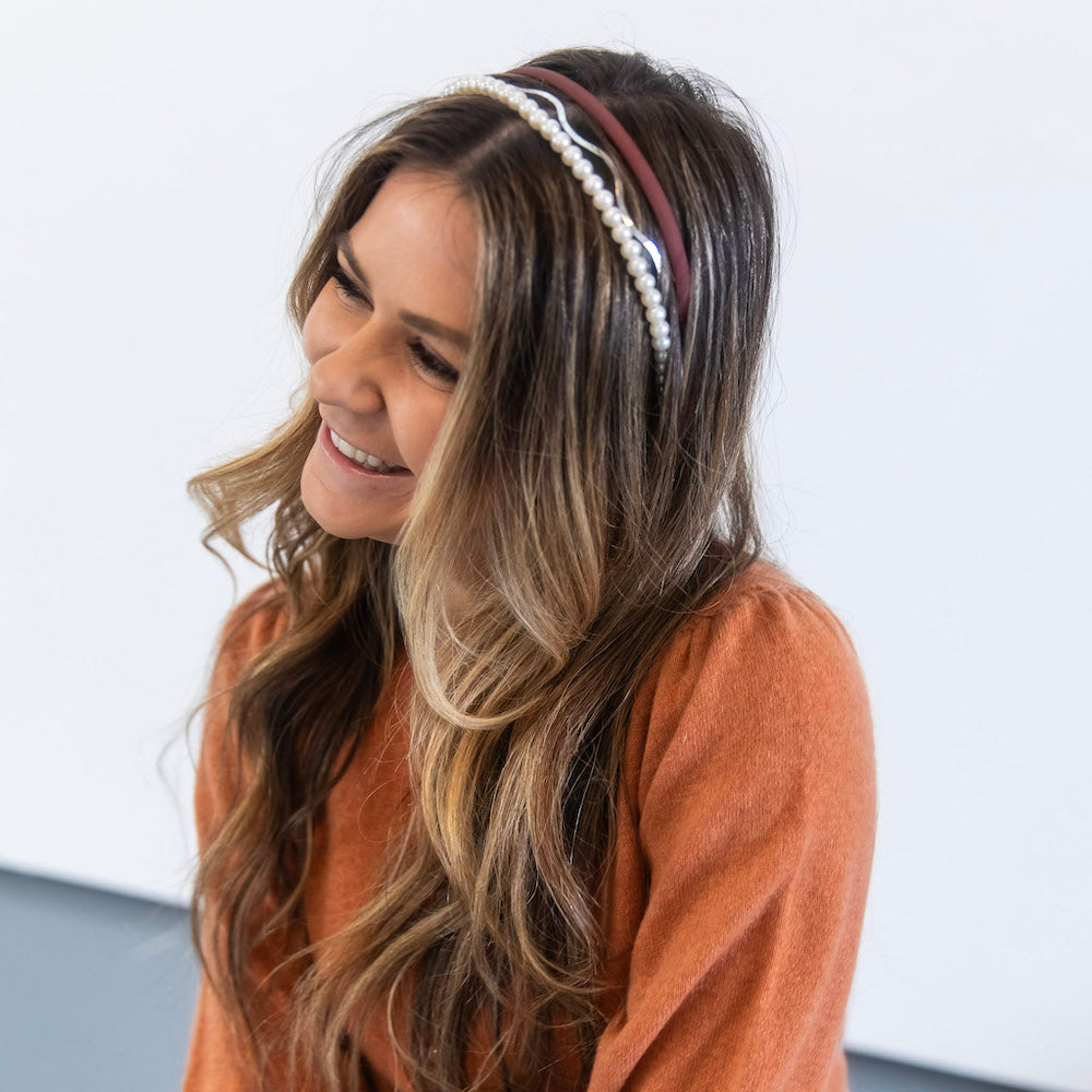 Headband Set - Red + Pearl + Gold {{variant_option_1}} {{variant_option_2}}