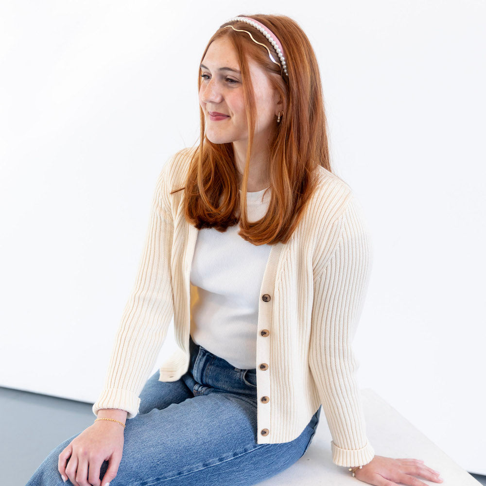 Headband Set - Pink + Pearl + Gold {{variant_option_1}} {{variant_option_2}}