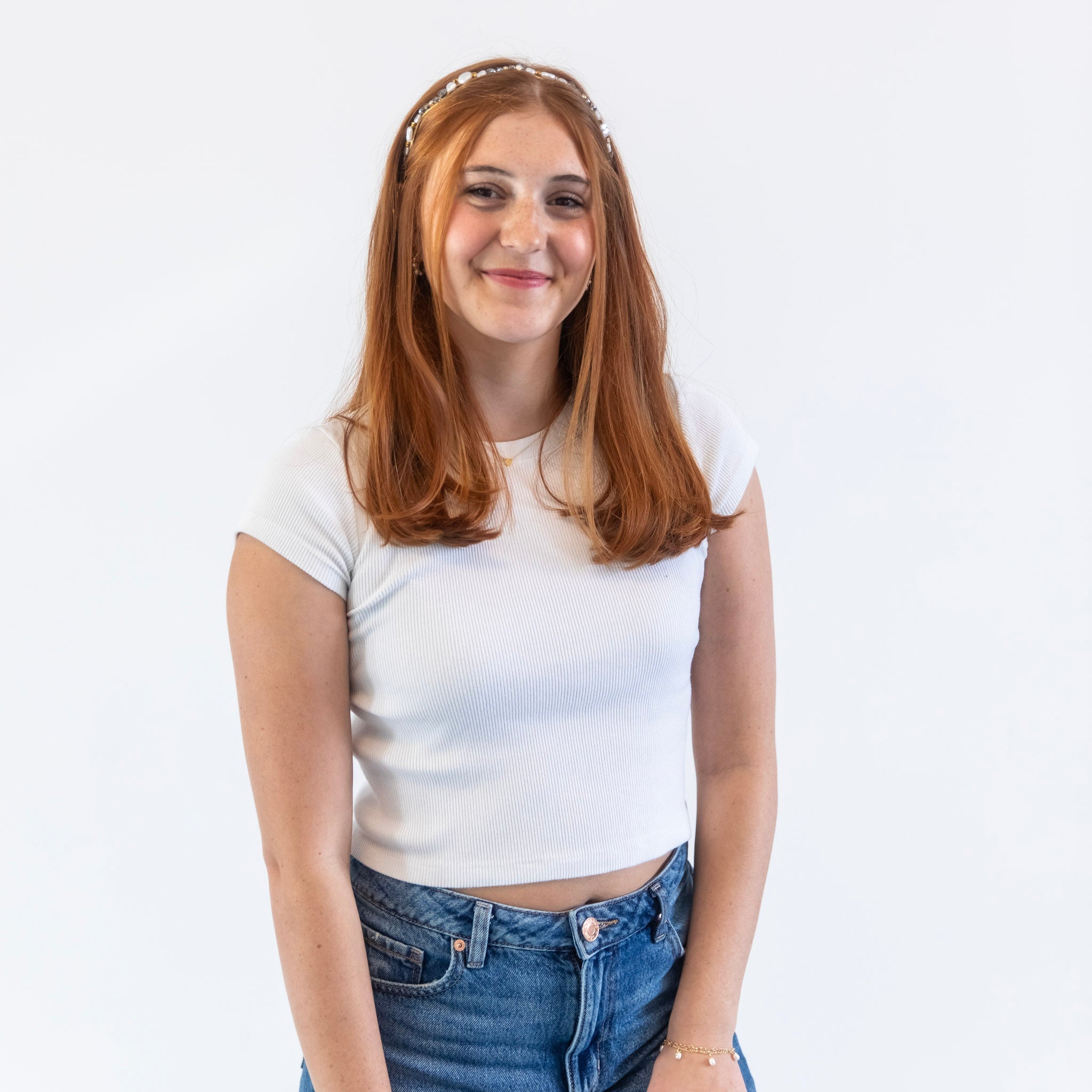 Wavy Oyster Pearl Headband - Grey {{variant_option_1}} {{variant_option_2}}