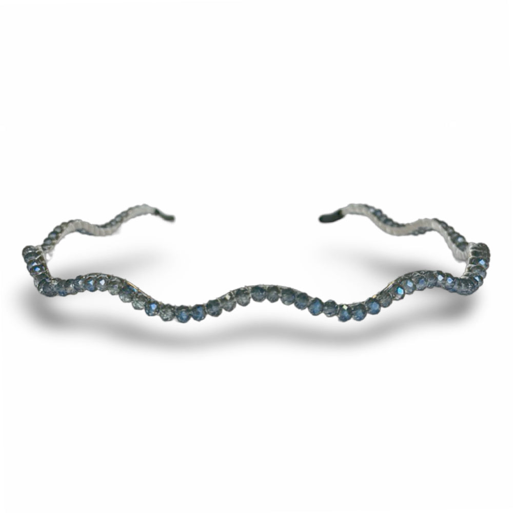 Wavy Beaded Headband - Ocean Blue {{variant_option_1}} {{variant_option_2}}