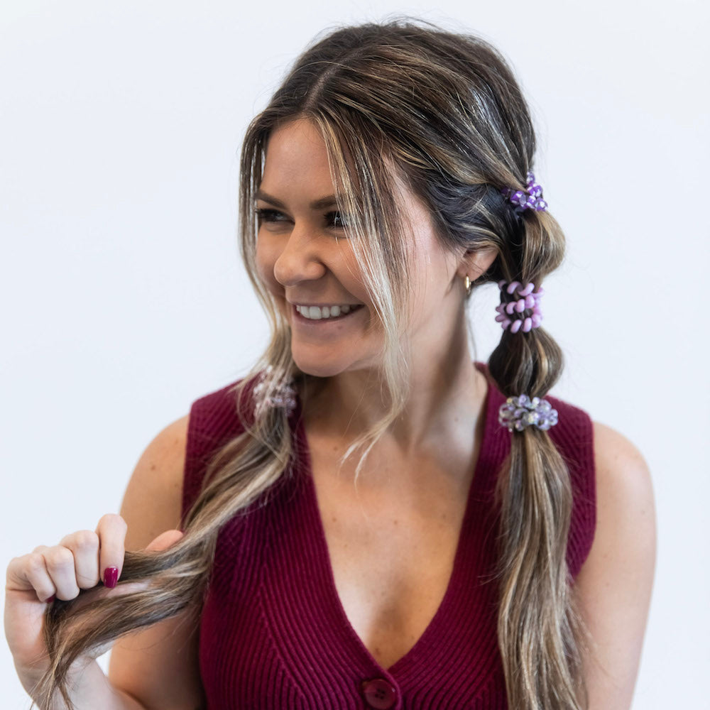 Hair Tie Set - Purple Prints {{variant_option_1}} {{variant_option_2}}