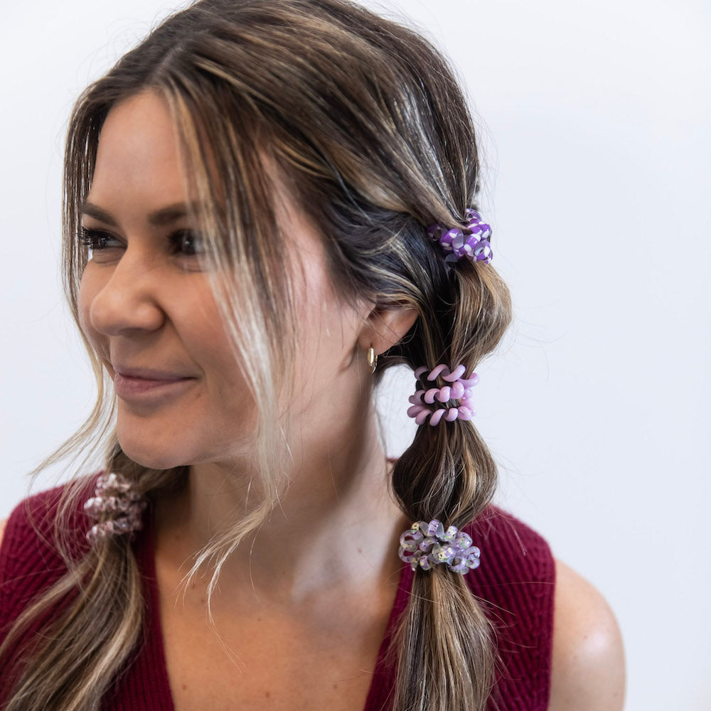 Hair Tie Set - Purple Prints {{variant_option_1}} {{variant_option_2}}