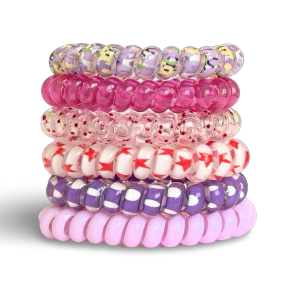 Hair Tie Set - Purple Prints {{variant_option_1}} {{variant_option_2}}