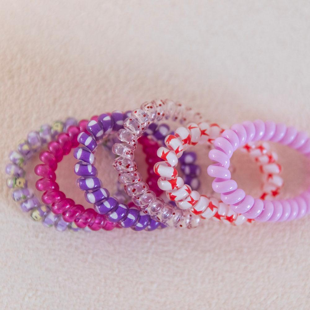 Hair Tie Set - Purple Prints {{variant_option_1}} {{variant_option_2}}