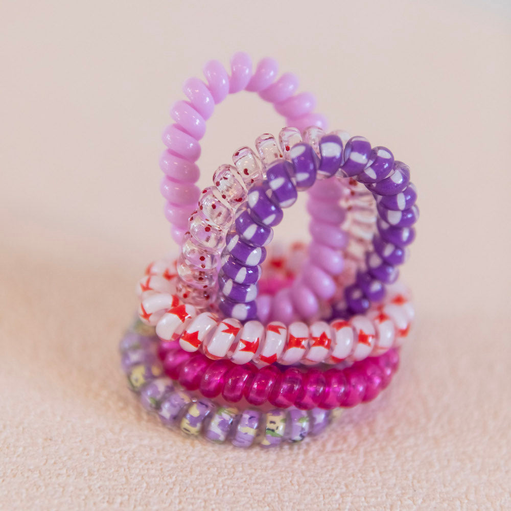 Hair Tie Set - Purple Prints {{variant_option_1}} {{variant_option_2}}