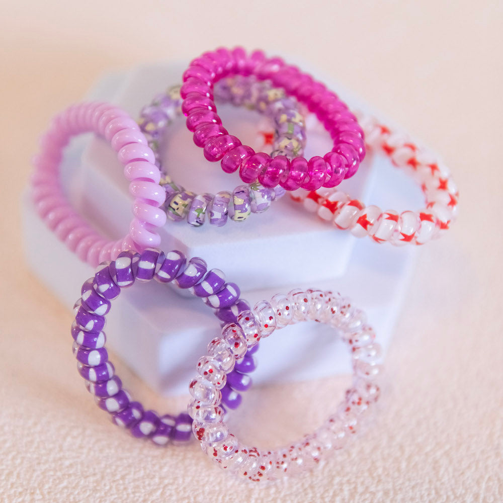 Hair Tie Set - Purple Prints {{variant_option_1}} {{variant_option_2}}