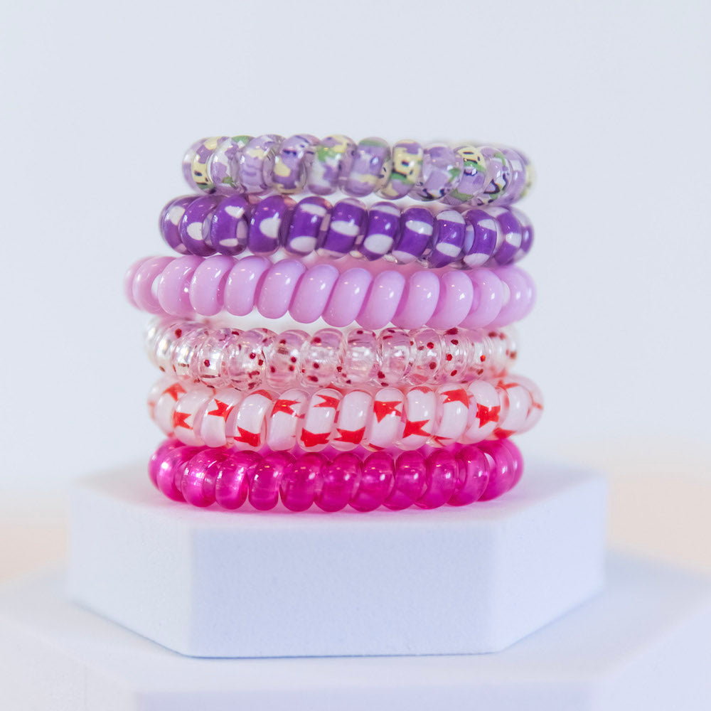 Hair Tie Set - Purple Prints {{variant_option_1}} {{variant_option_2}}