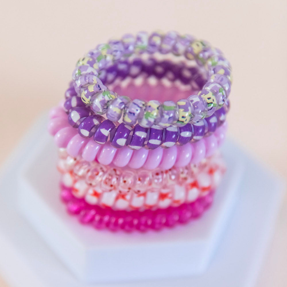 Hair Tie Set - Purple Prints {{variant_option_1}} {{variant_option_2}}