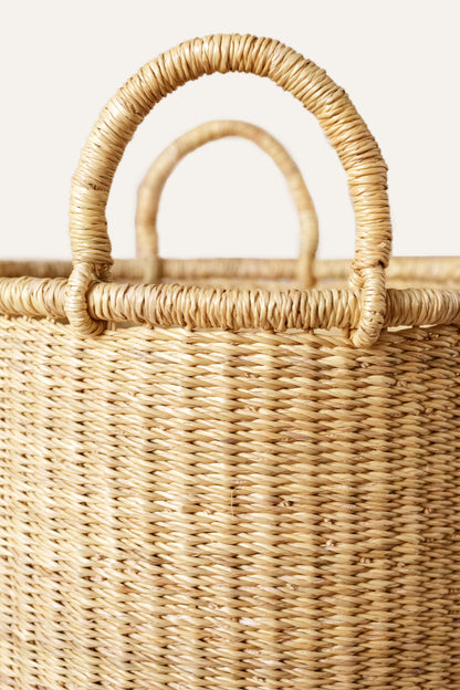 Bolga Floor Basket with Handles
