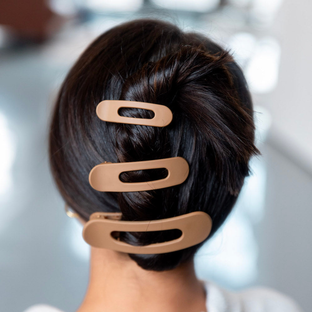 Mixed Size Flat Lay Clip Set - Camel