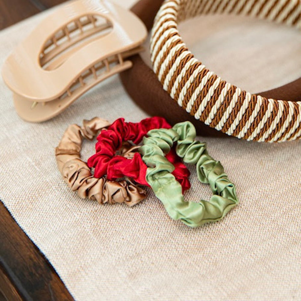 Large Oval Claw Clip Set – Golden Matte + Ivory Marble