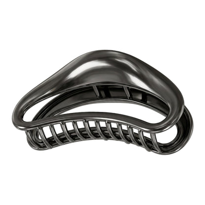 Large Crescent Metal Claw Clip - Black