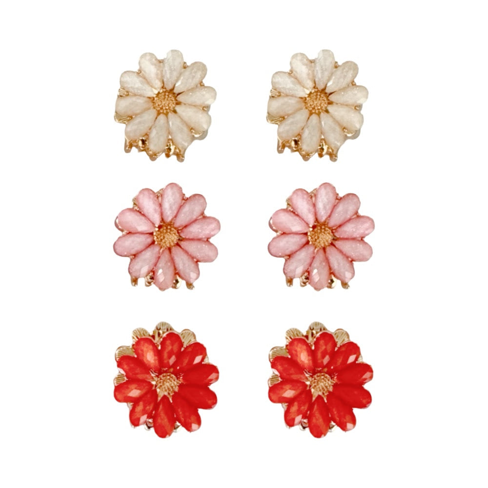 Mini Claw Clip Set of 6 - Daisy Blooms