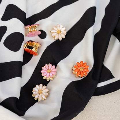 Mini Claw Clip Set of 6 - Daisy Blooms