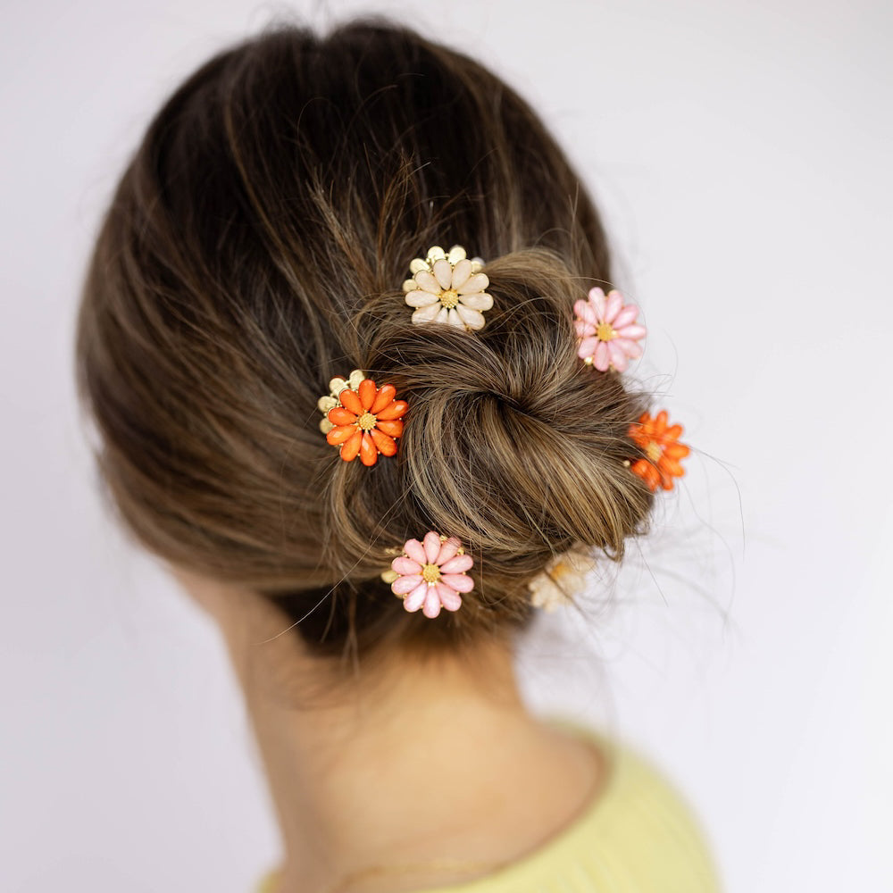 Mini Claw Clip Set of 6 - Daisy Blooms