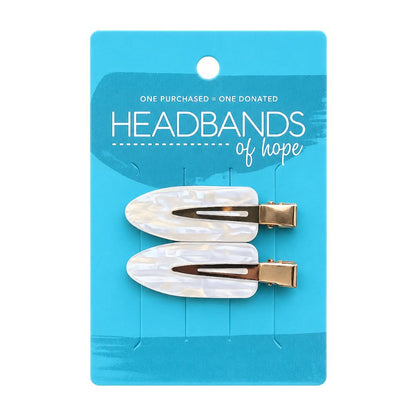 Creaseless Hair Clip Set of 2 - White