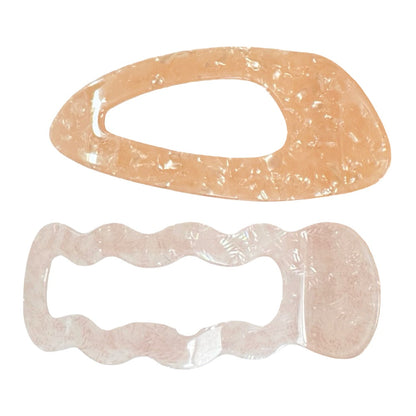 Abstract Hair Claw Clip - Pink + Orange