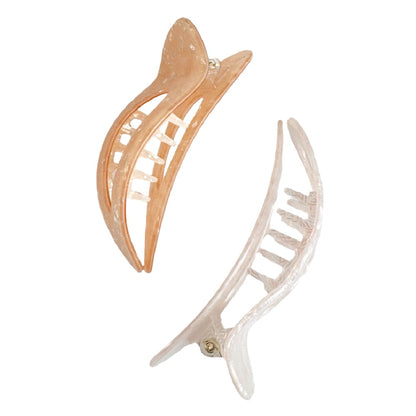 Abstract Hair Claw Clip - Pink + Orange