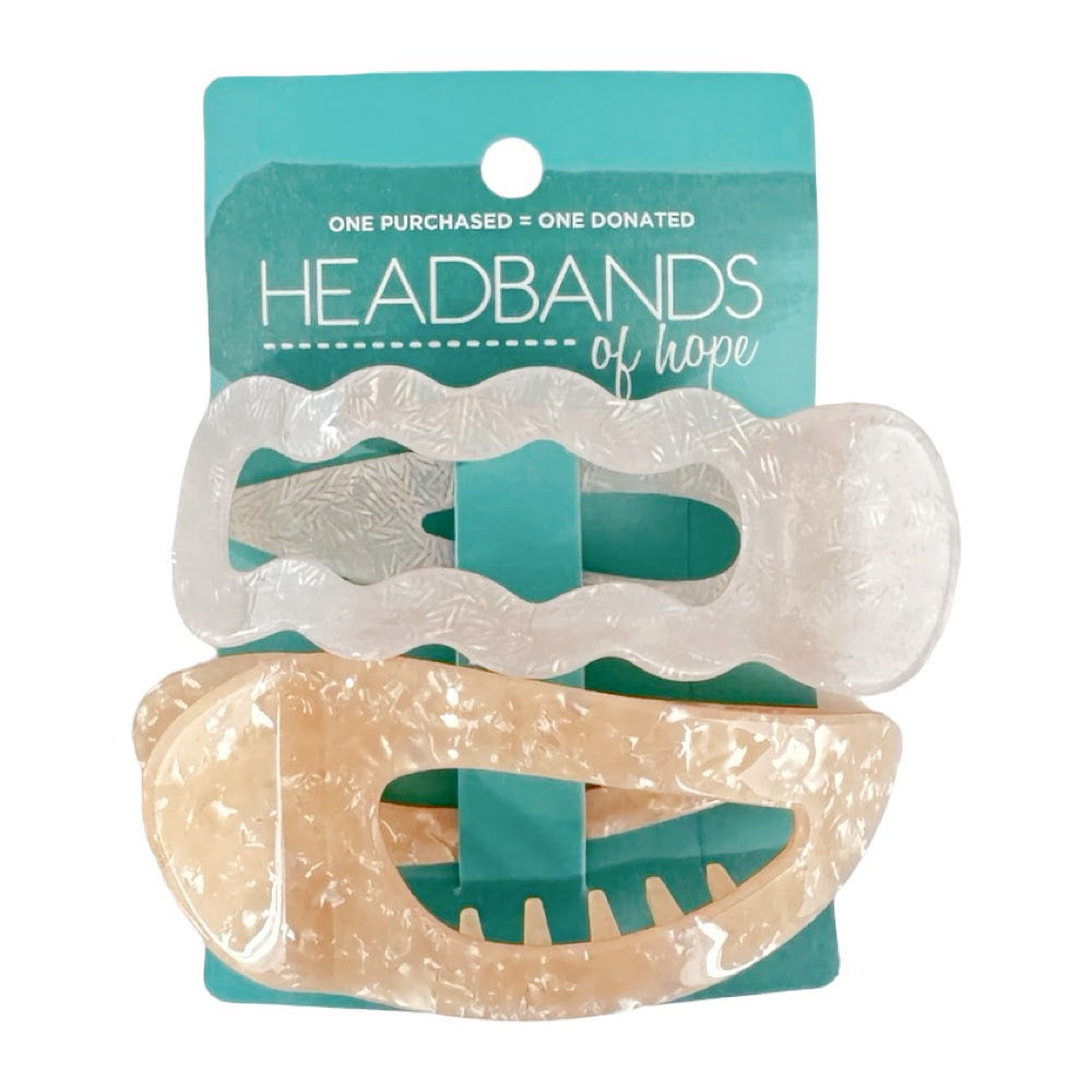 Abstract Hair Claw Clip - Pink + Orange