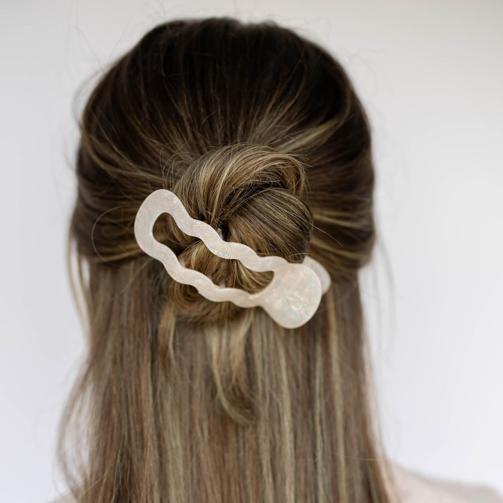 Abstract Hair Claw Clip - Pink + Orange