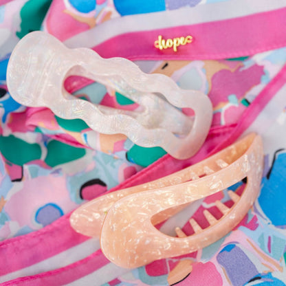 Abstract Hair Claw Clip - Pink + Orange