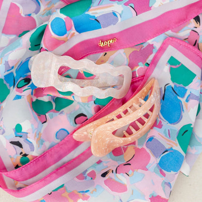 Abstract Hair Claw Clip - Pink + Orange