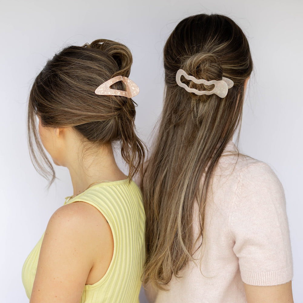Abstract Hair Claw Clip - Pink + Orange