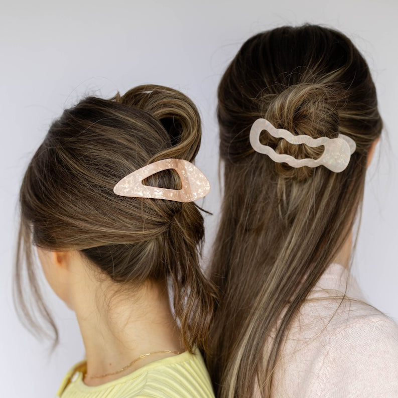 Abstract Hair Claw Clip - Pink + Orange