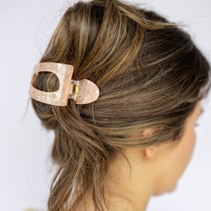 Abstract Hair Claw Clip - Pink + Orange