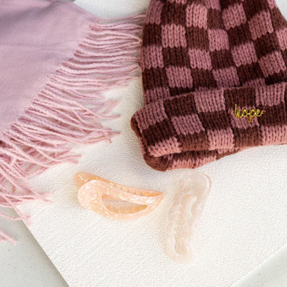 Abstract Hair Claw Clip - Pink + Orange