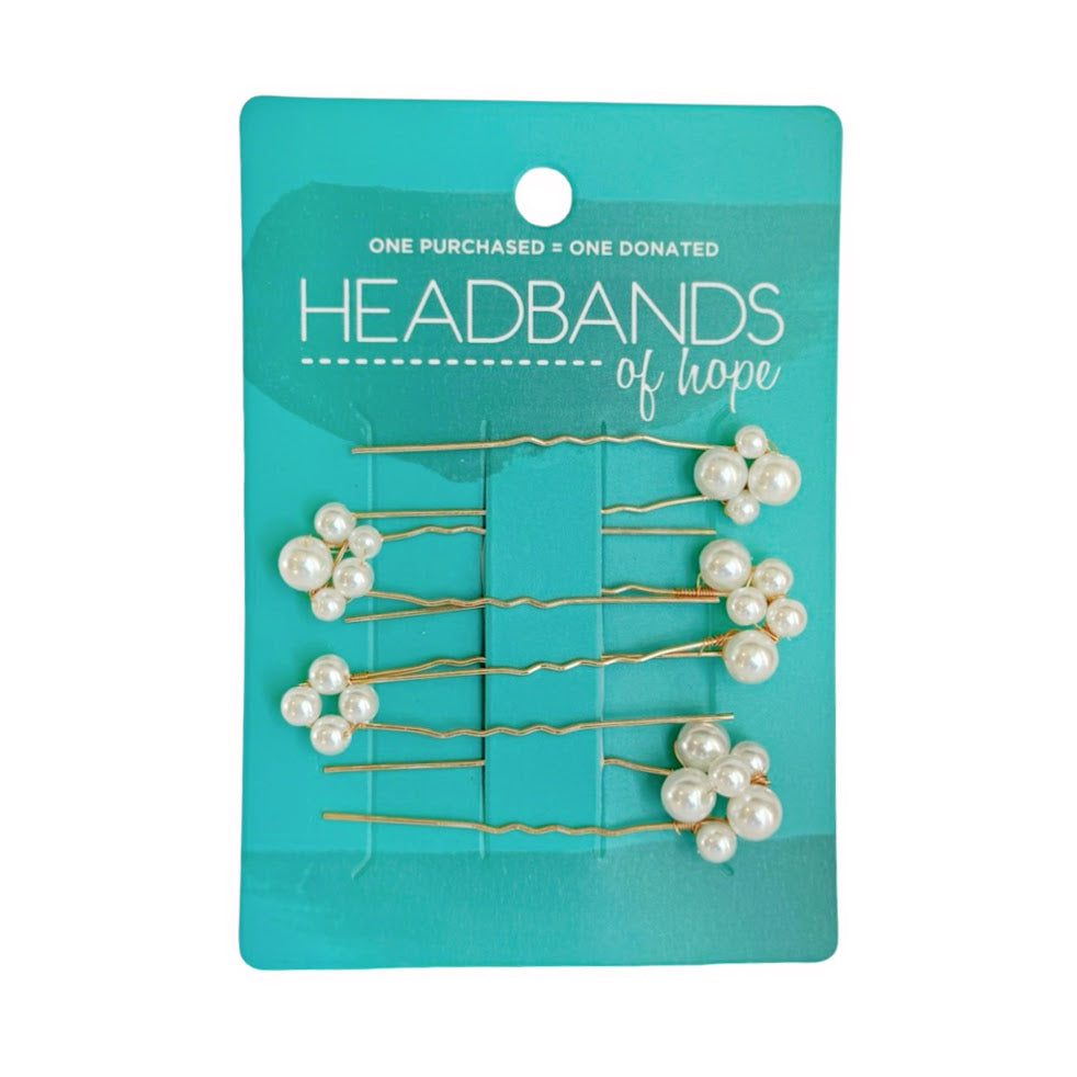 Pearl U Pins - White