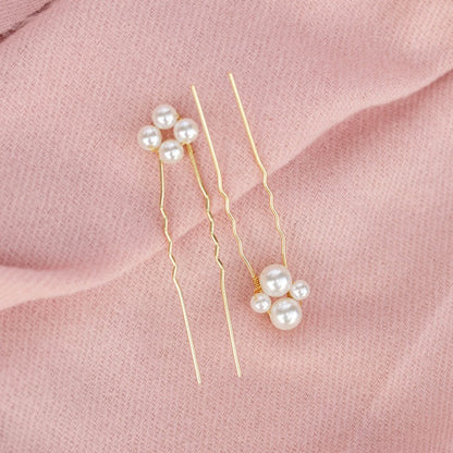 Pearl U Pins - White